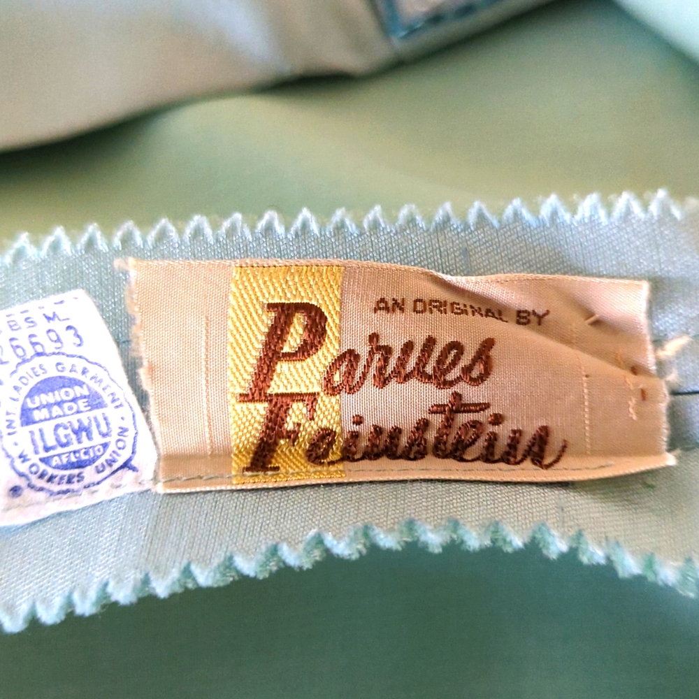Beautiful vintage aqua Parues  Feinstein dress - Picture 5 of 5